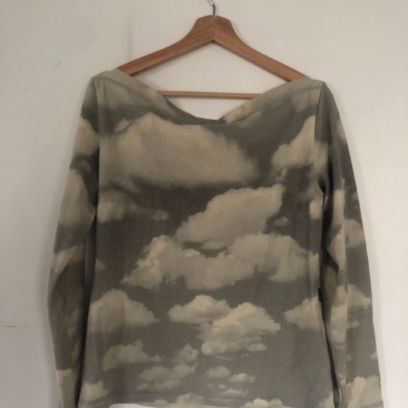 RARE!  VINTAGE MOSCHINO JEANS CLOUD SWEATER   Off Shoulder Boatneck 12 - Picture 3 of 9